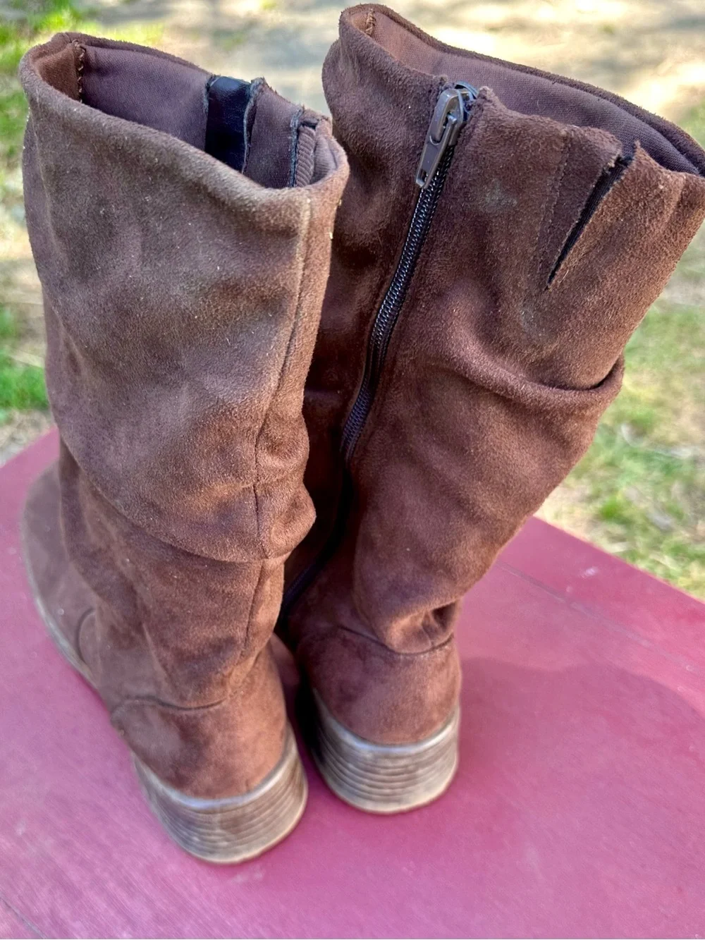 Steve Madden Brown Suede Slouch Boots